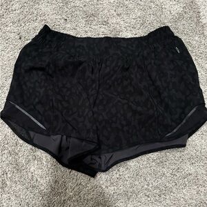 Lululemon Athletica Black Patterned Athletic Shorts